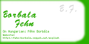 borbala fehn business card